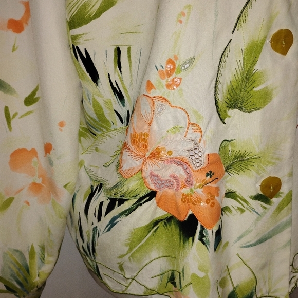 NANCY BOLEN EMBROIDERED SILK JACKET - Picture 8 of 13